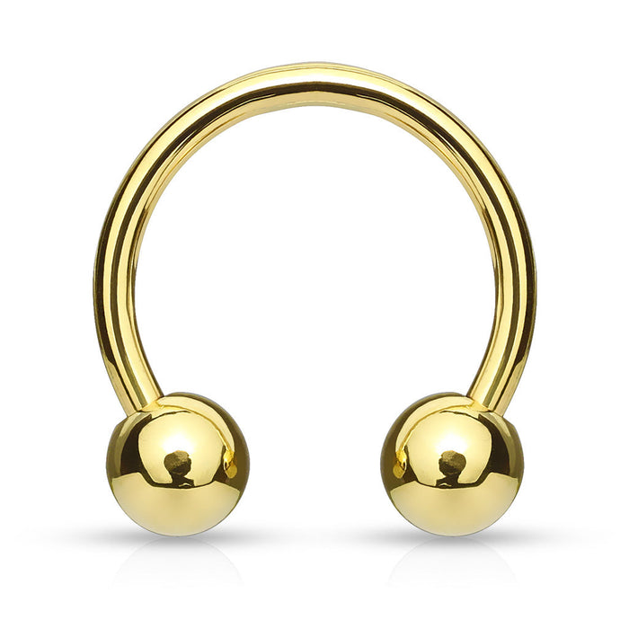 Surgical Steel Horseshoe/Circular Barbells - Gold Plated (GDPH)