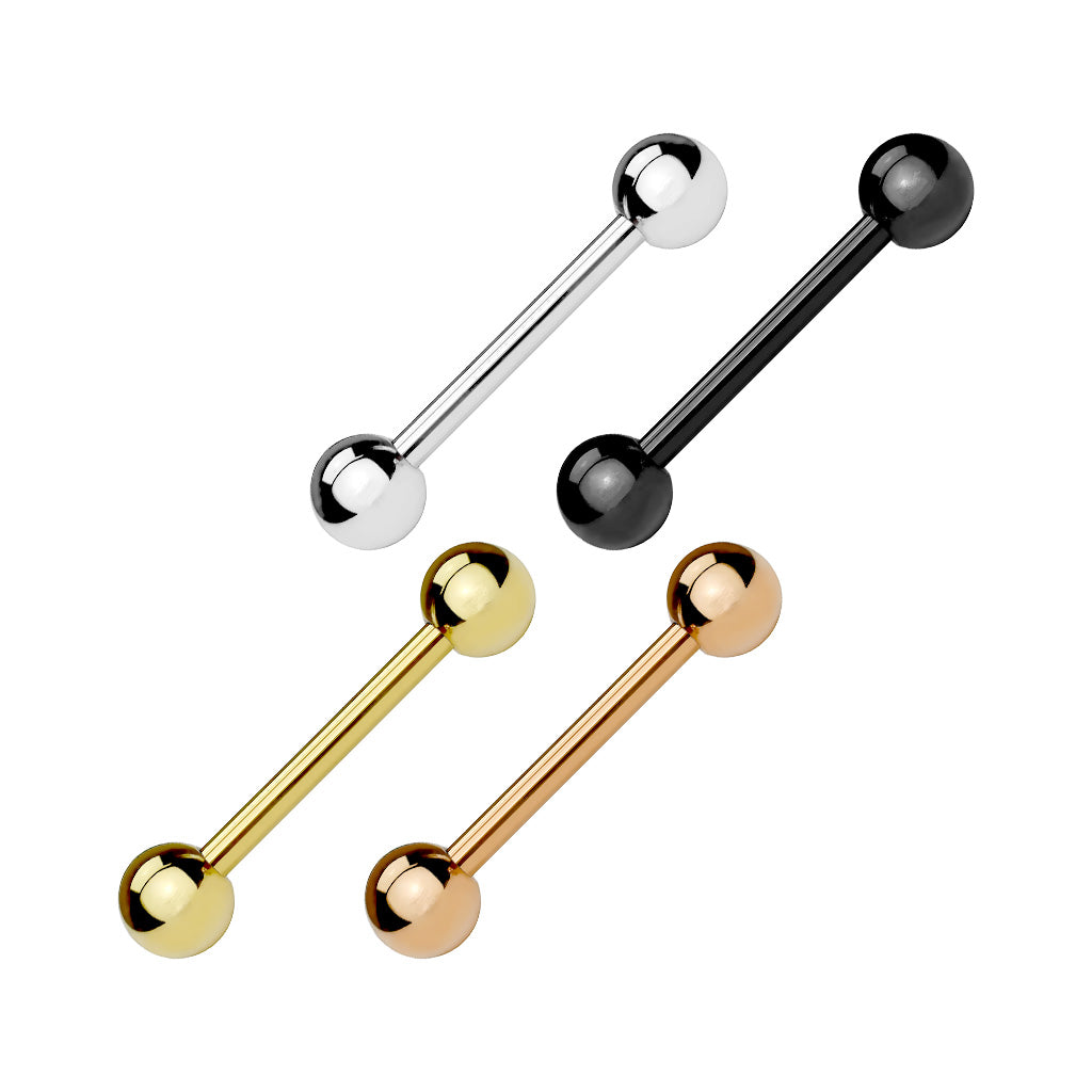 IP Colour over Surgical Steel Straight Barbell