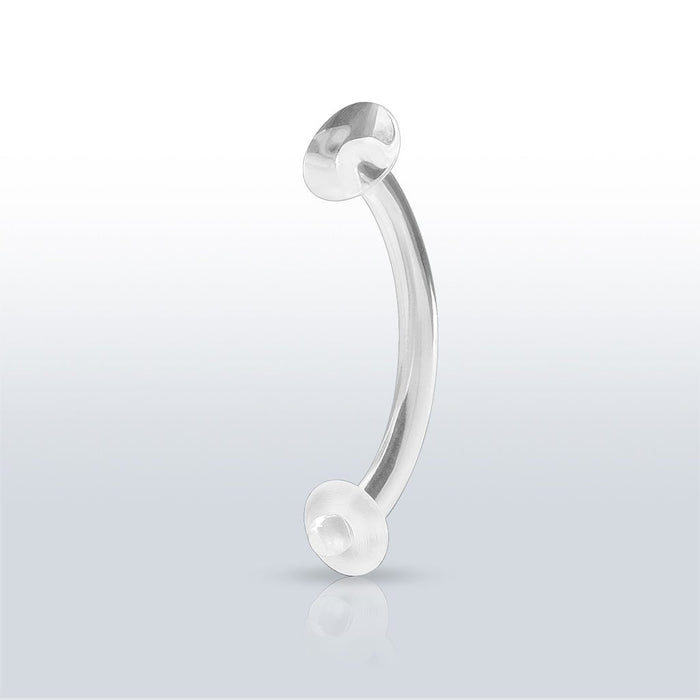 Clear Acrylic Curved Retainer with Clear Silicone O Ring (RETC-X)