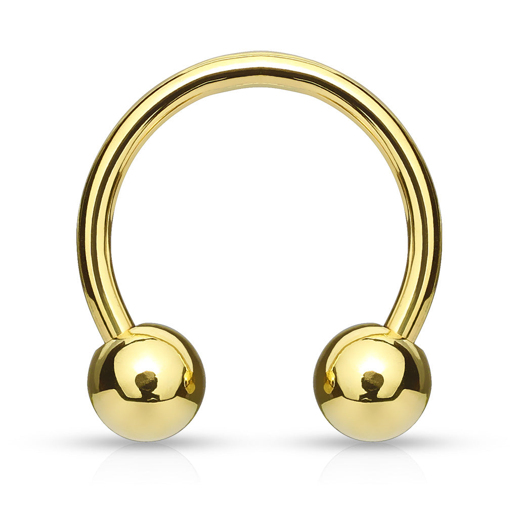Surgical Steel Horseshoe/Circular Barbells - Gold Plated (GDPH)