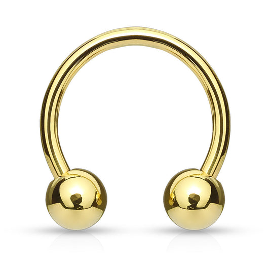 Surgical Steel Horseshoe/Circular Barbells - Gold Plated (GDPH)