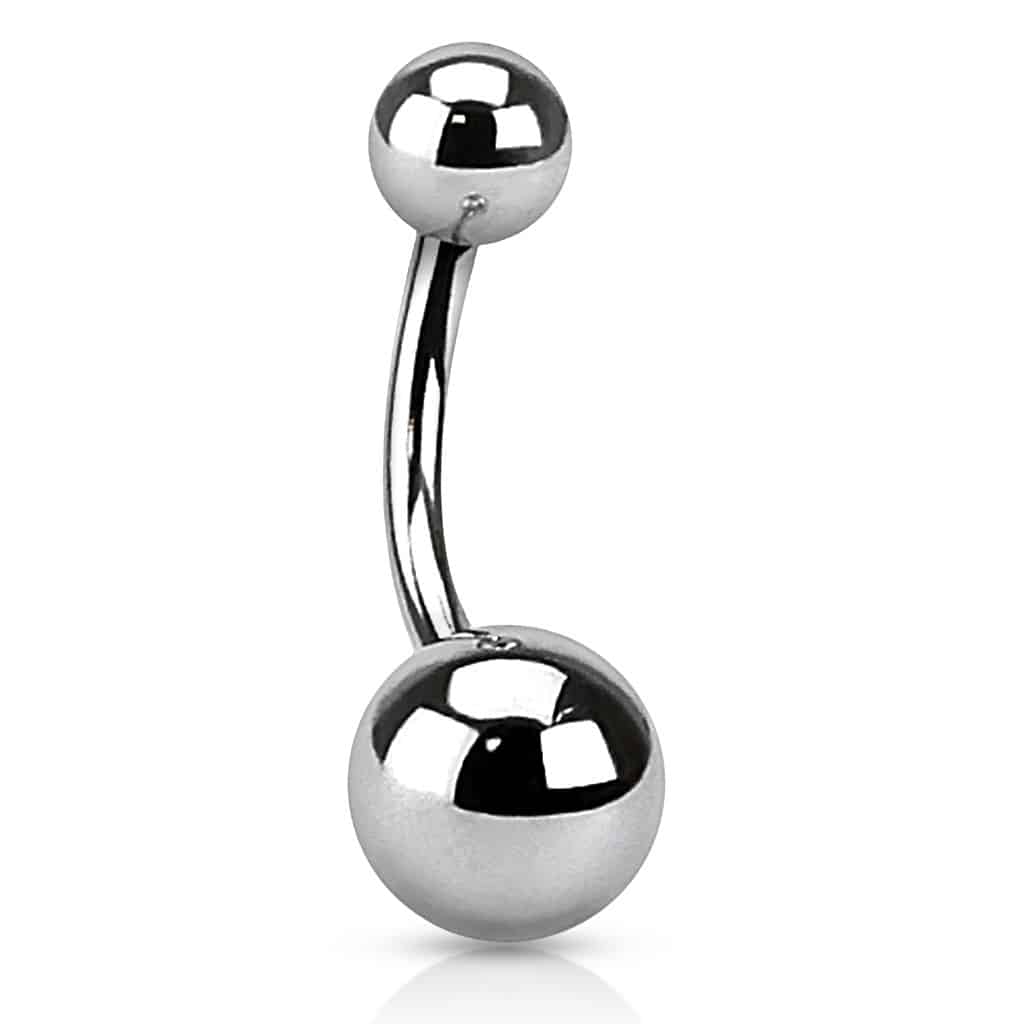 Surgical Steel Navel Ring with Silver ball (NS)