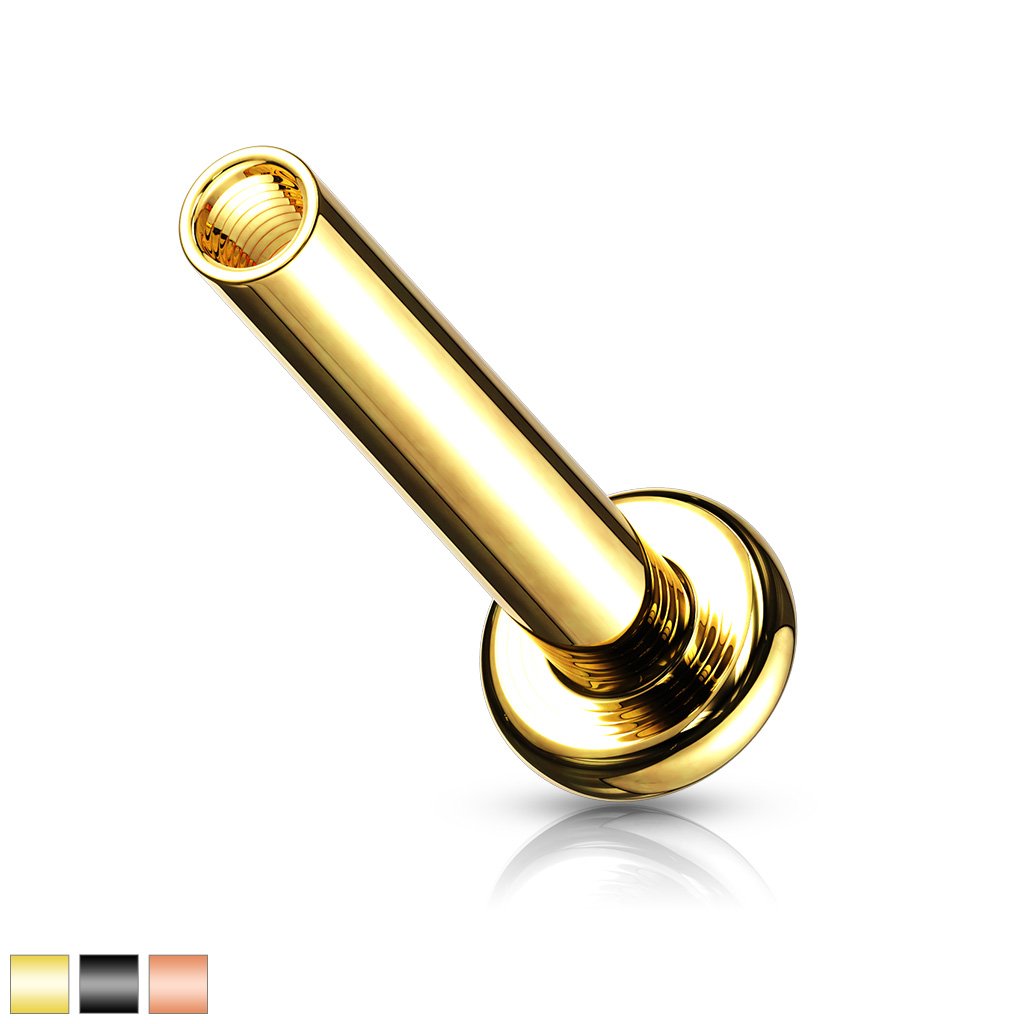 Surgical Steel Internally Threaded 3mm Base Flat Back Stud, Labret Post (QASYLT)