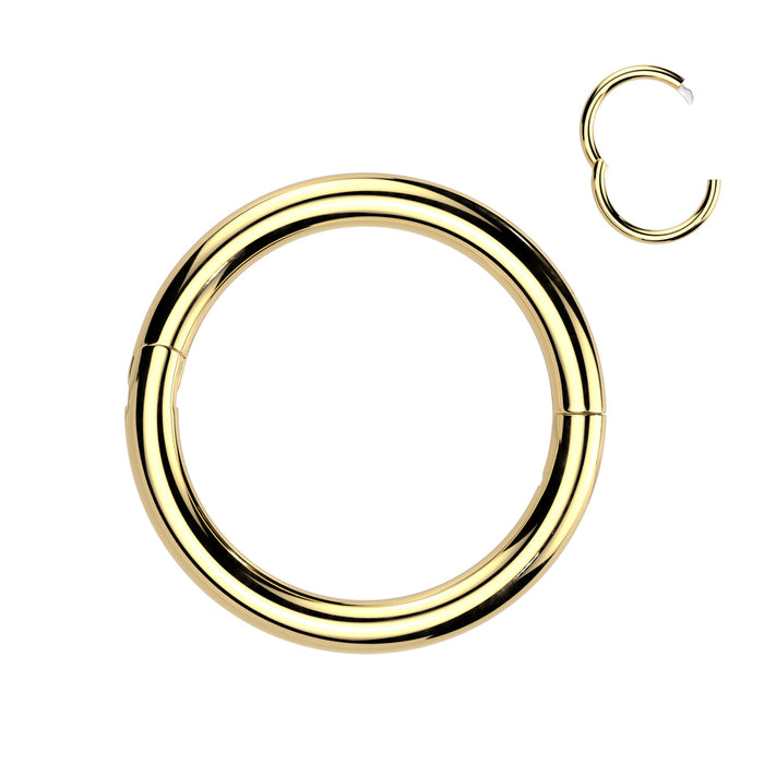 PVD Colour over Surgical Steel Hinged Seamless Clicker Ring