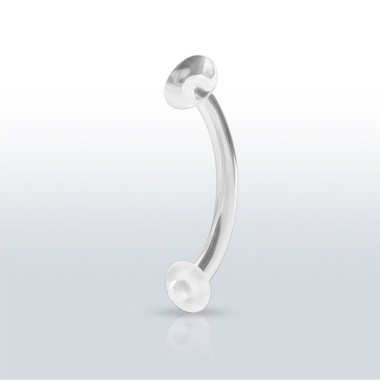 Clear Acrylic Curved Retainer with Clear Silicone O Ring (RETC-X)